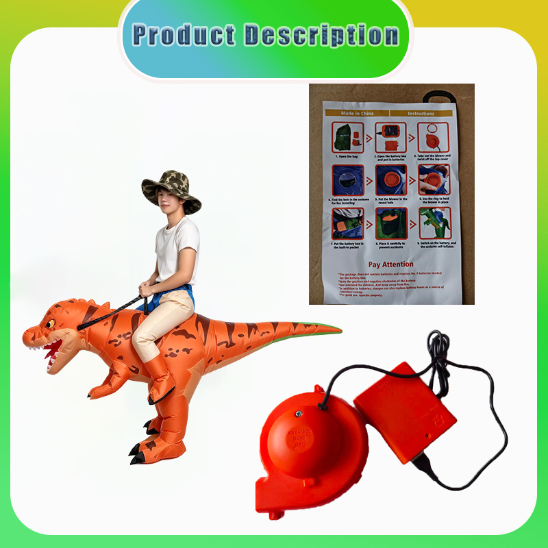 Kids Inflatable Ride On T-Rex  - огляд і ціна Costumes