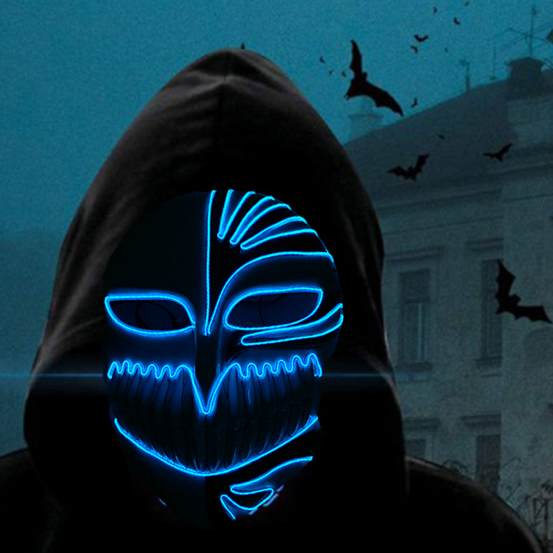 Glowing Cosplay Anime Mask Car - огляд і ціна Led Purge Mask Halloween