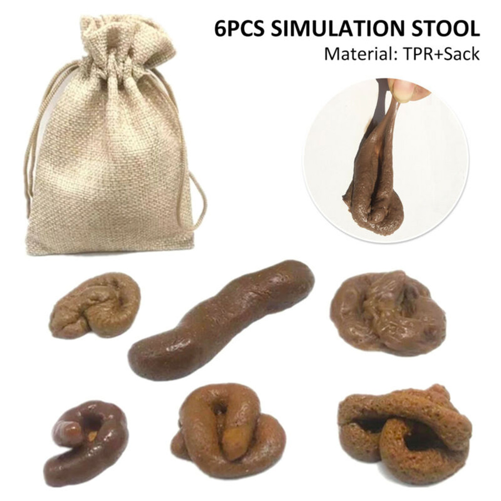 6pcs Realistic Soft Fake Dog P - огляд і ціна Fake Poop Gag Gift